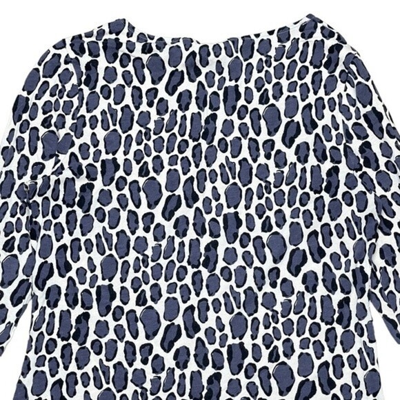 Boden Leopard Print Tshirt 2 Lyocell 3/4 Sleeve Tee Neutral Animal Print - Picture 8 of 14